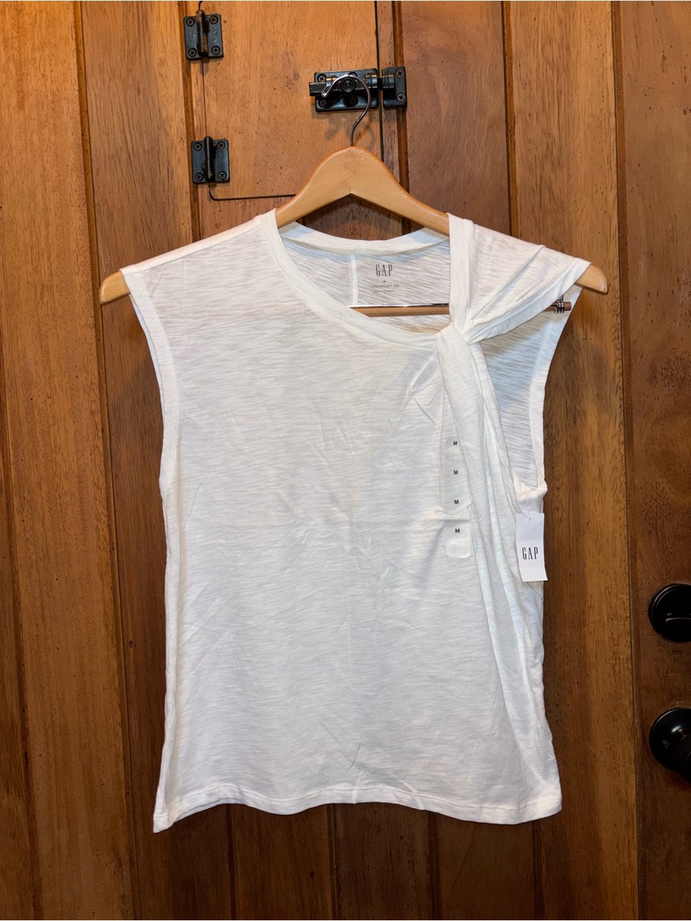 GAP White Tie-Neck Sleeveless Tank